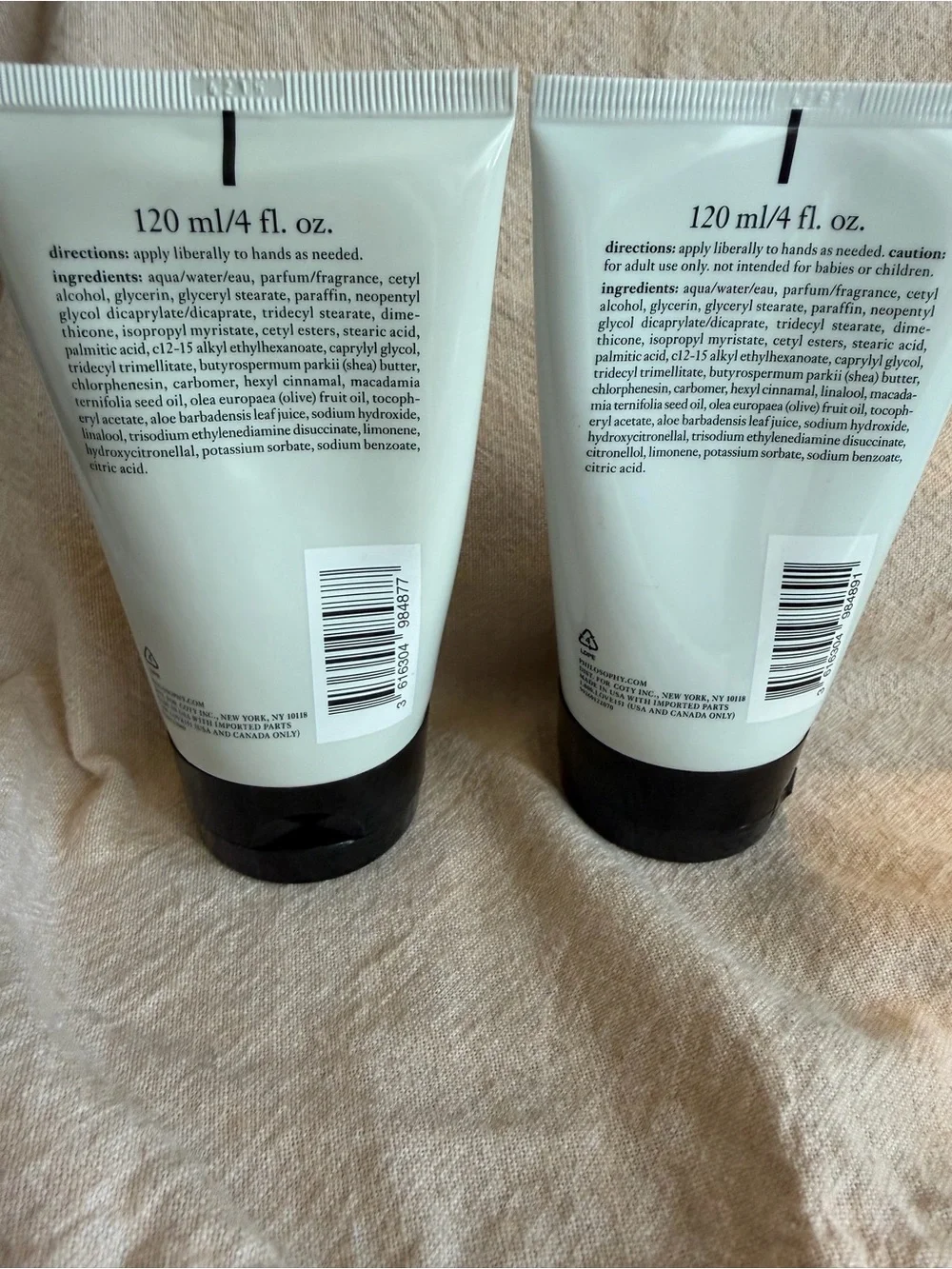 NEW~ philosophy Pure Grace AND Baby Grace Nourishing Hand & Nail Cream. 4oz each